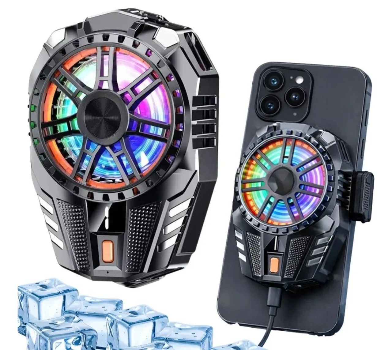 Cooler para Celular Gamer Resfriador Potente Sem Ruido com Led Rgb ...