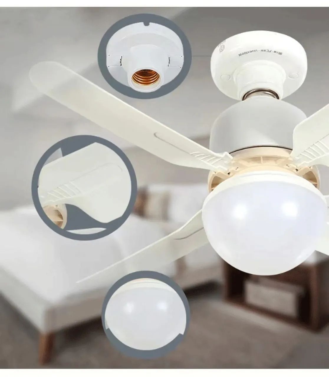 Oferta!!! Lampada Led com Ventilador Teto - Foto 3