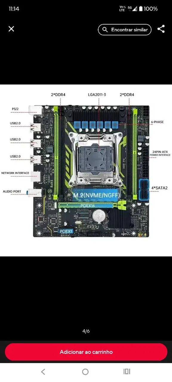 Placa x99 DDR4 soyo+ processador Xeon e52650 v3  - Foto 3