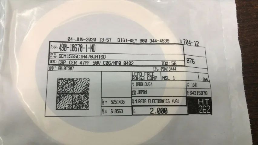 Capacitor Murata Gcm1555c1h470ja16d Rolo C/ 2000 Peças - Foto 2
