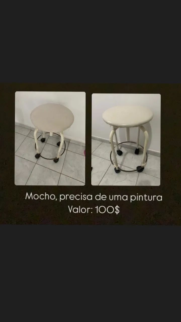 Carrinho auxiliar e mocho Estetica  - Foto 2