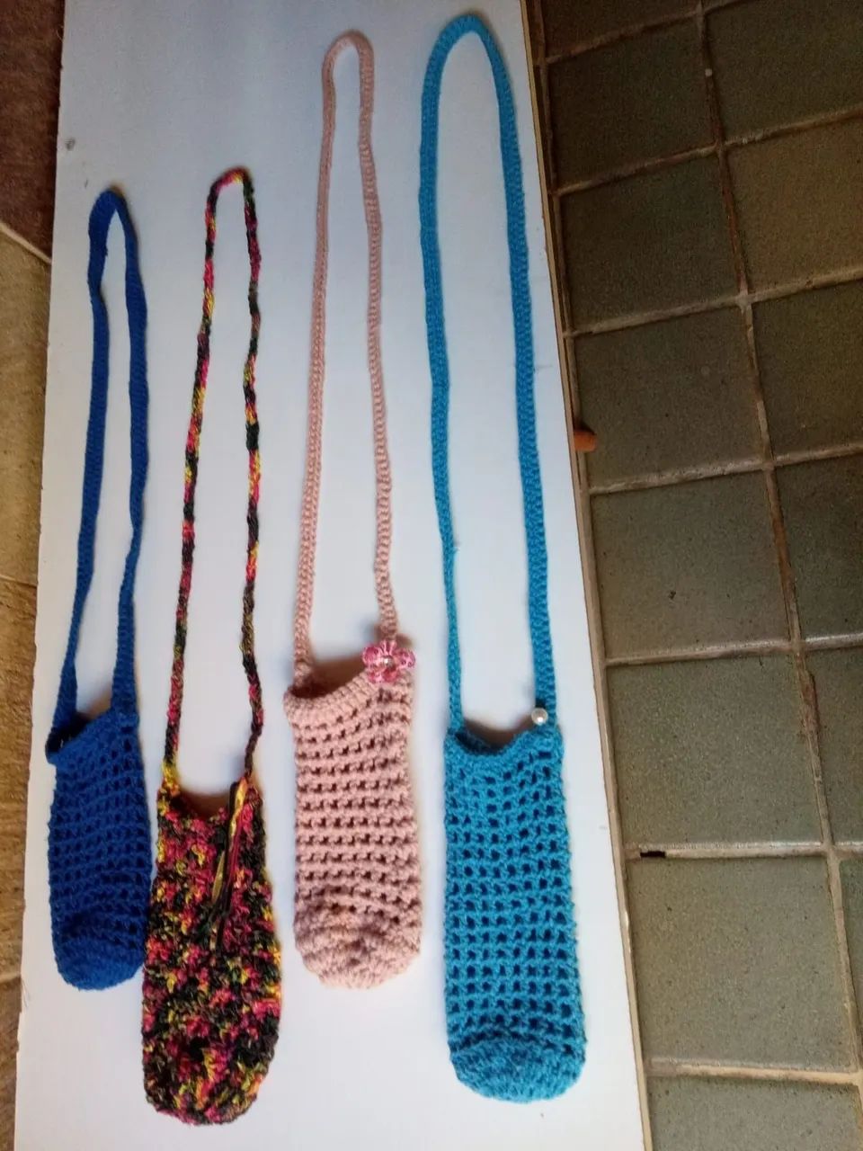 Porta celular artesanal croche 