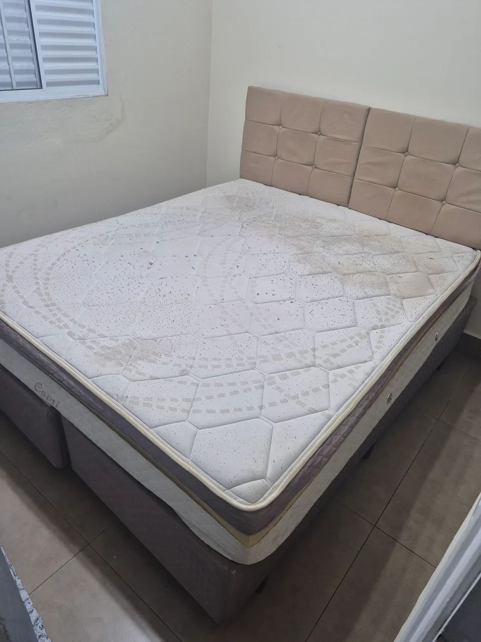 Cama Box casal bipartida com cabeceira - Foto 3