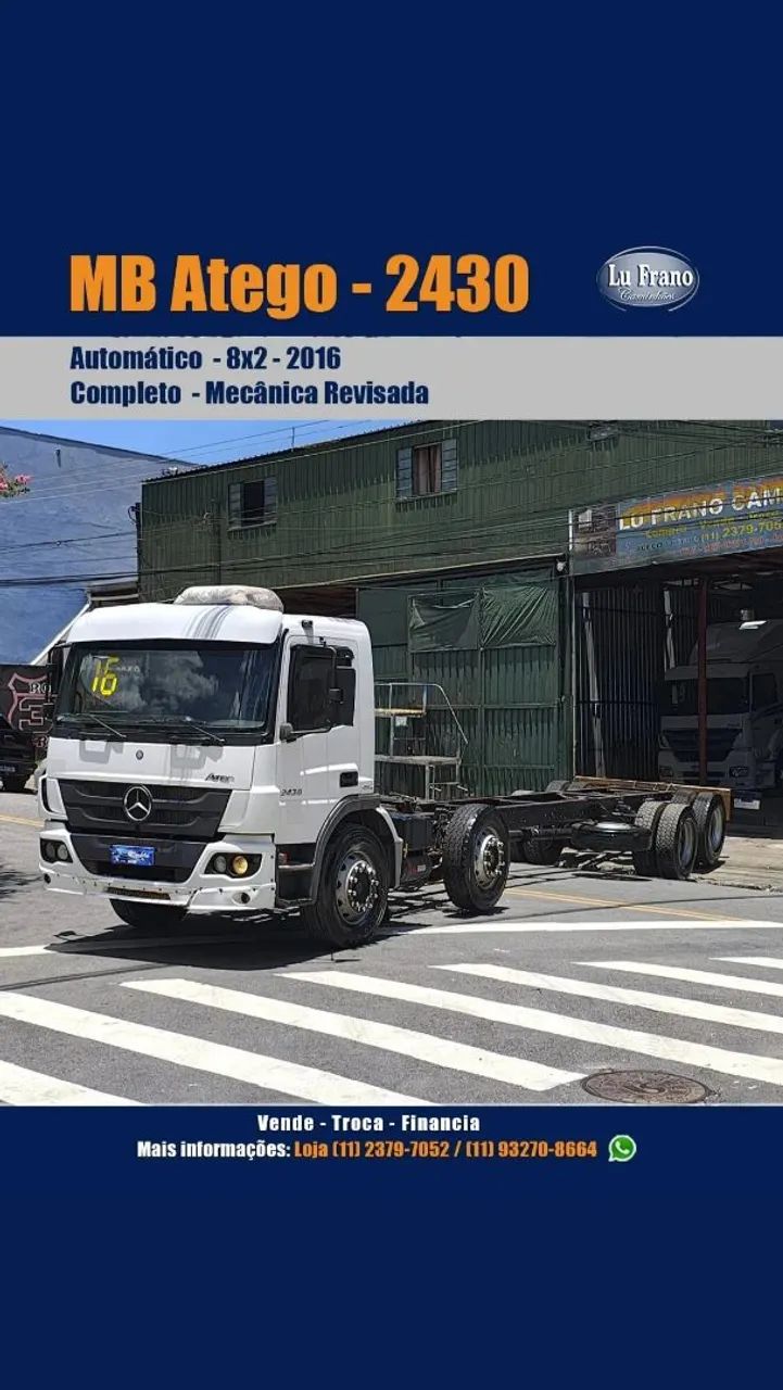 Atego 2430 bitruck 2016 automático 