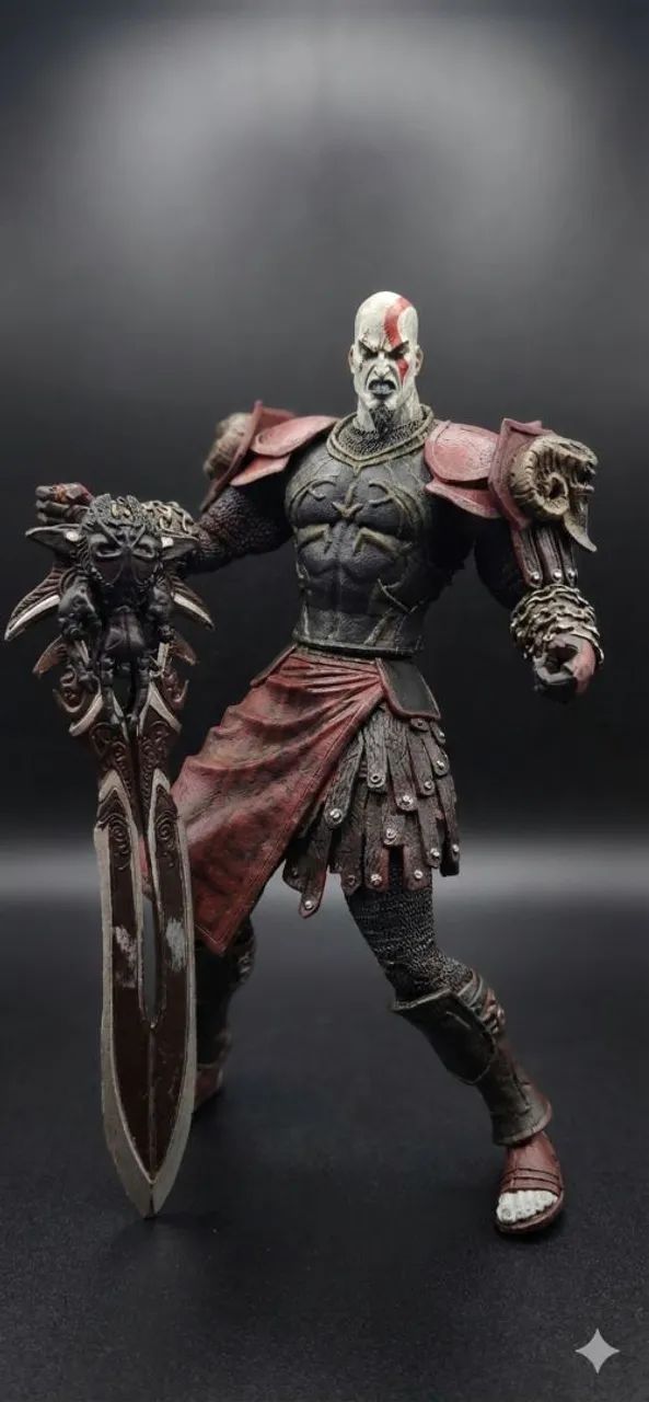 kratos god of war boneco