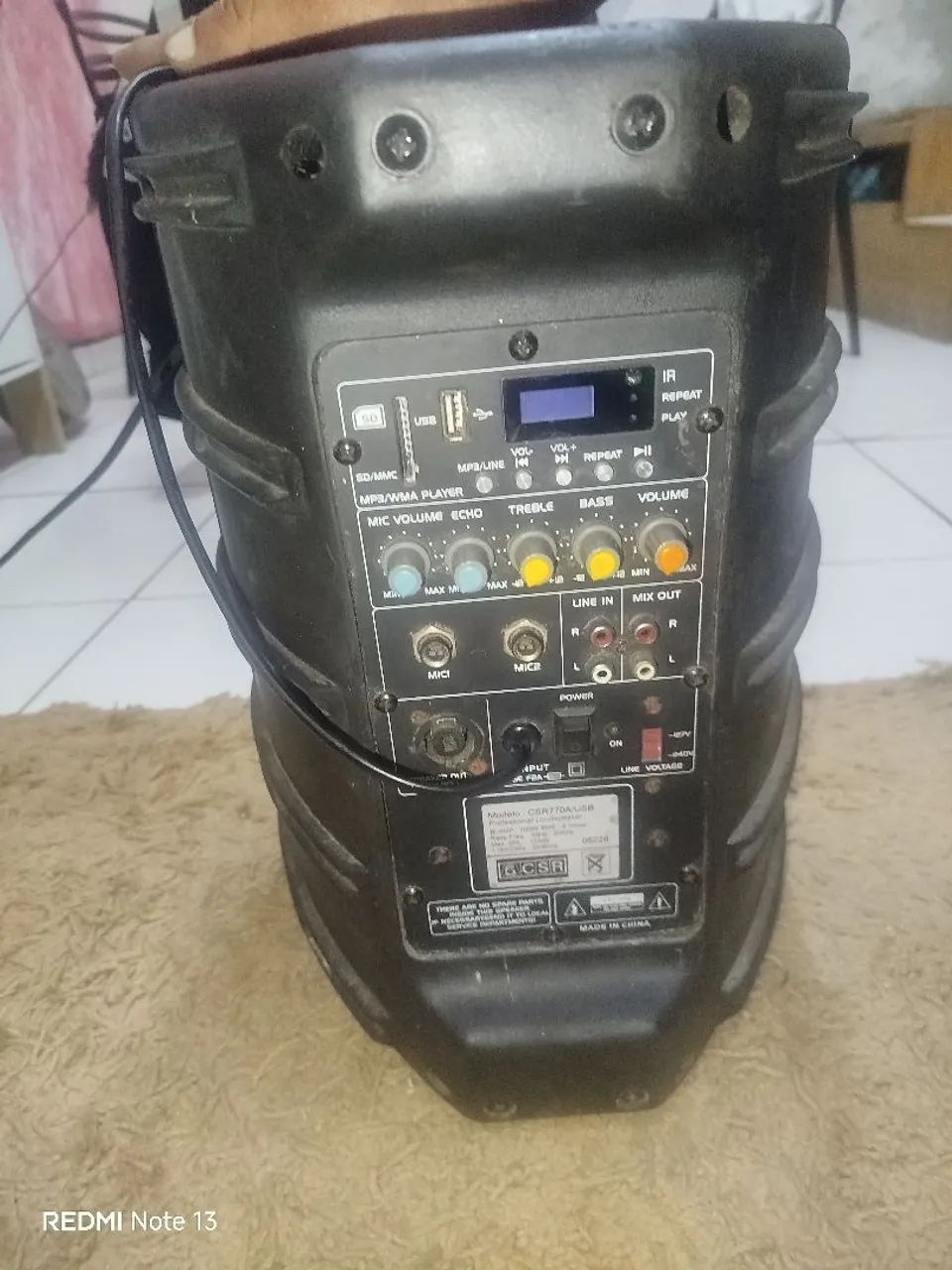Caixa de som ativa CSR modelo 770A/isb454806856543119362