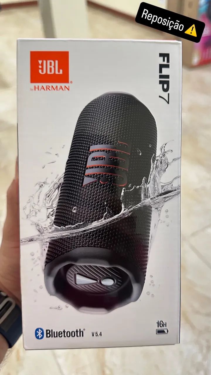 Caixa JBL Flip 7 Bluetooth - Preta 