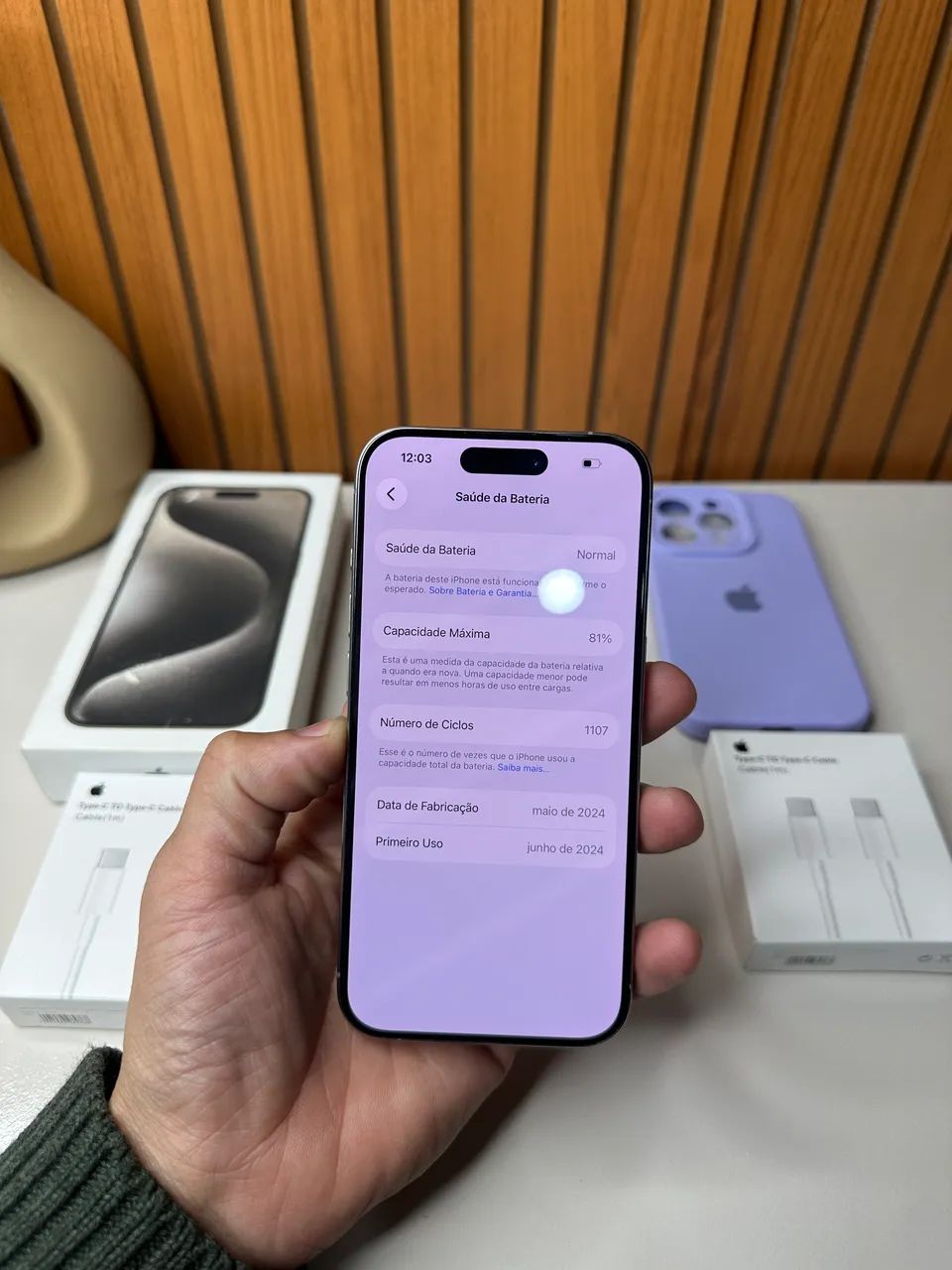 iPhone 15 pro 128Gb 81% de bateria todo original  - Foto 4