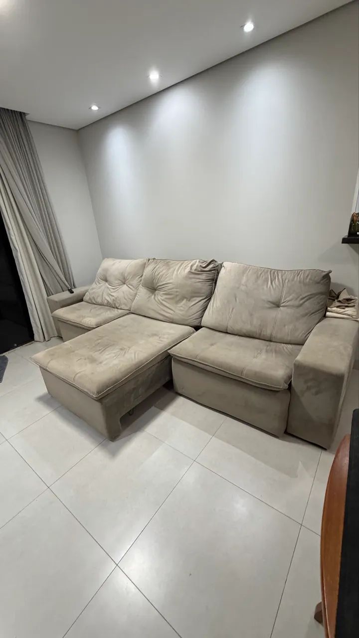 Sofá retrátil reclinável 3 lugares - Foto 5