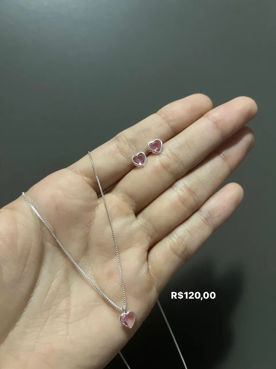 Conjuntinho feminino em prata  - Foto 3