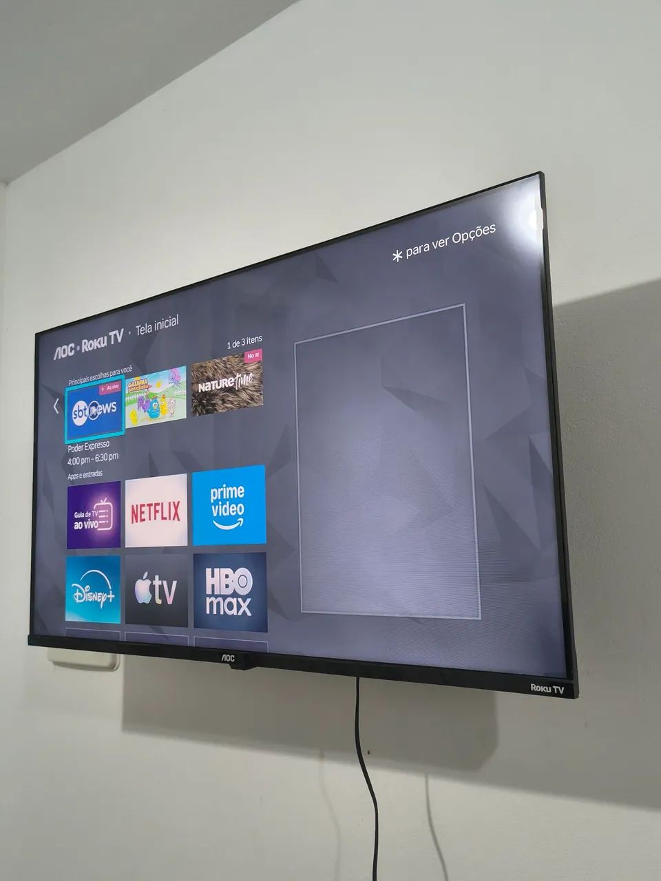 Tv AOC 43 polegadas semi novo