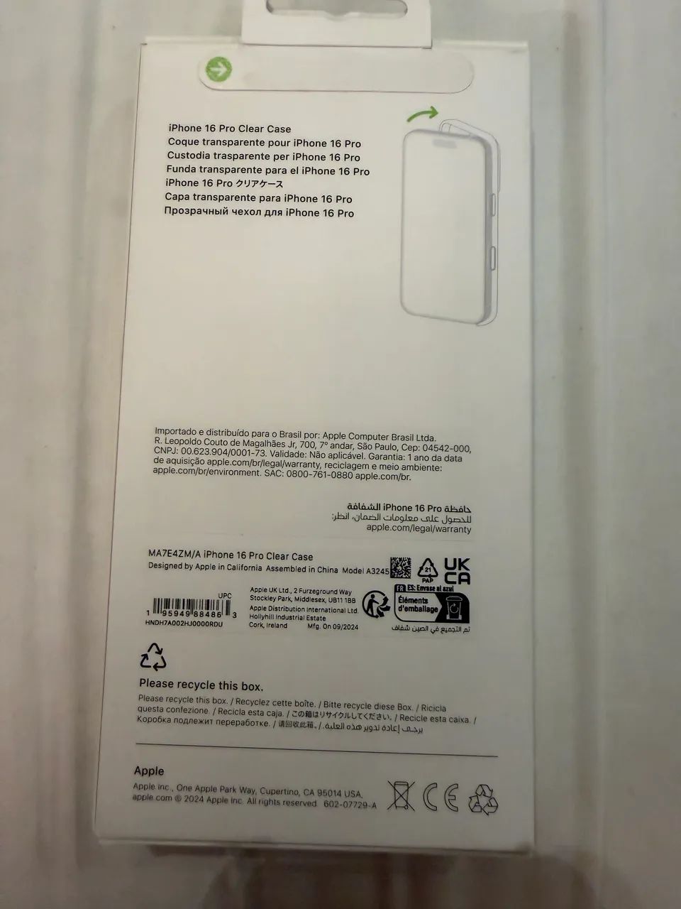 CAPA APPLE CLEAR CASE MAGSAFE ORIGINAL PARA IPHONE 16 PRO - COMO NOVA - Foto 3