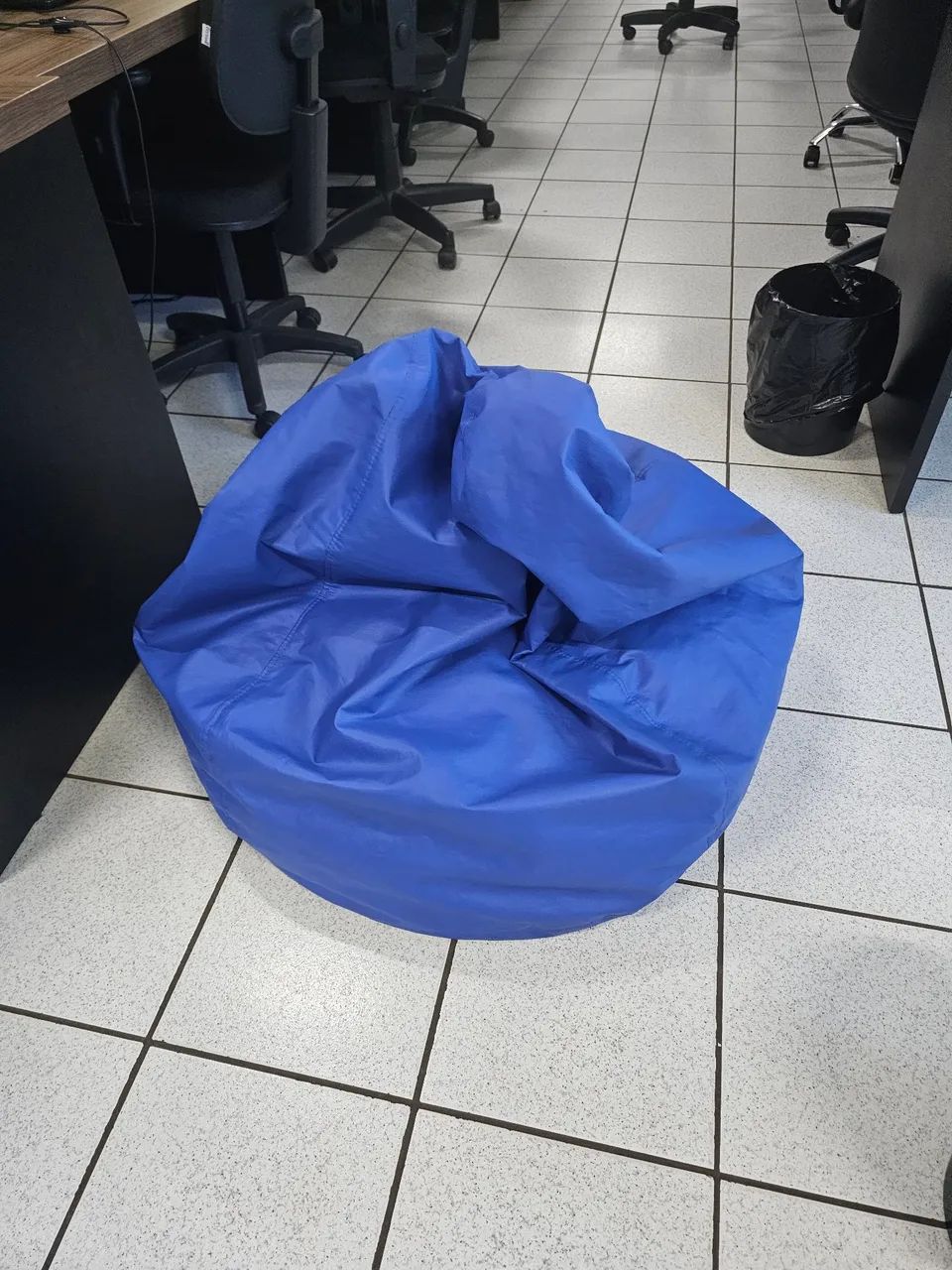 Puff pera azul