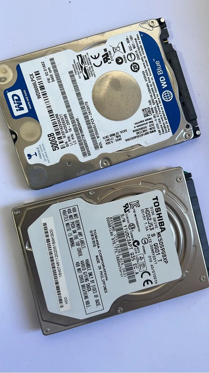 2 HD 500GBs 