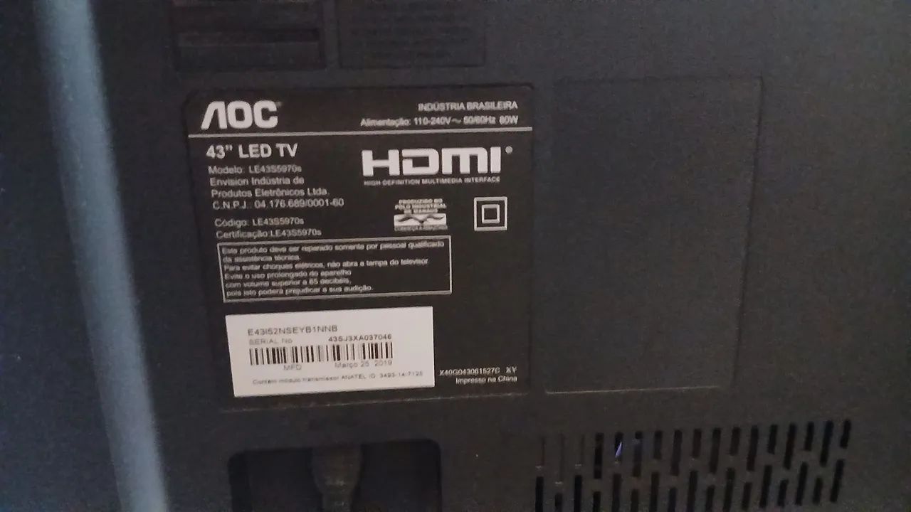 2 Televisões AOC 43 polegadas  - Foto 3