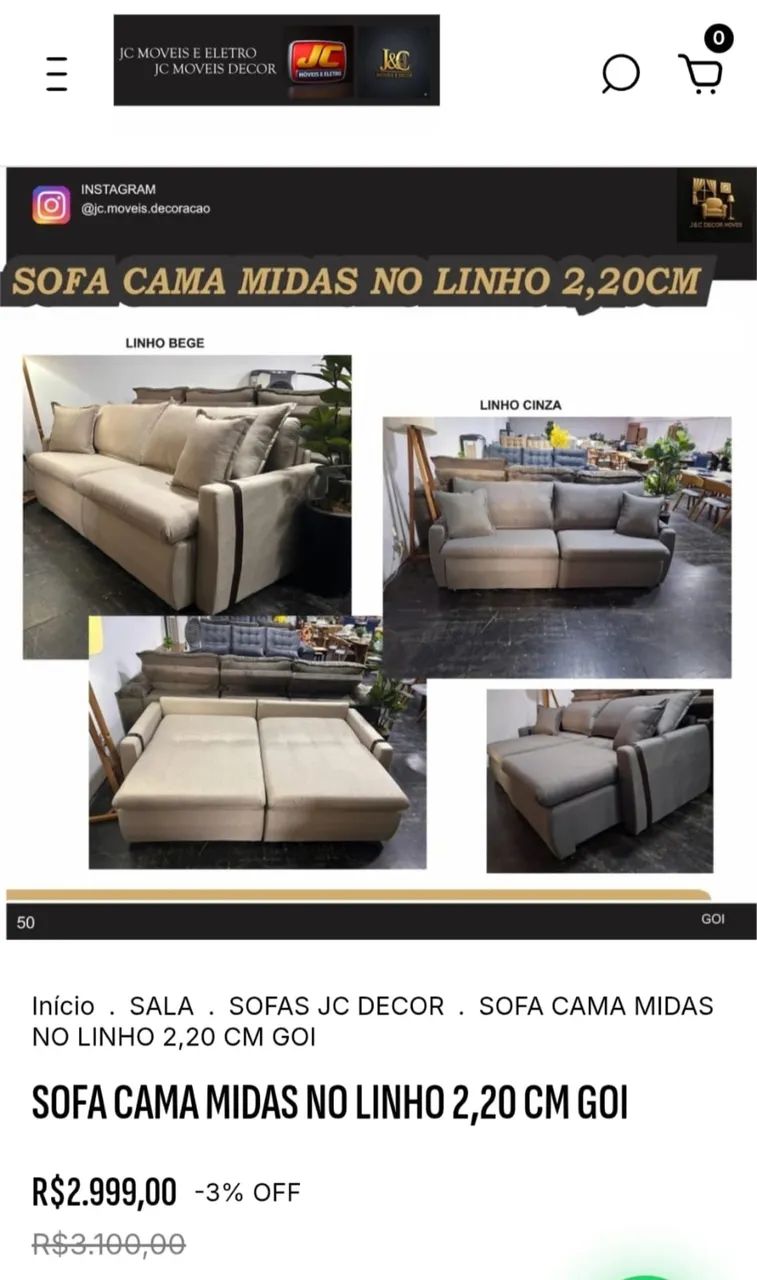 SOFÁ CAMA MIDAS NO LINHO - Foto 5