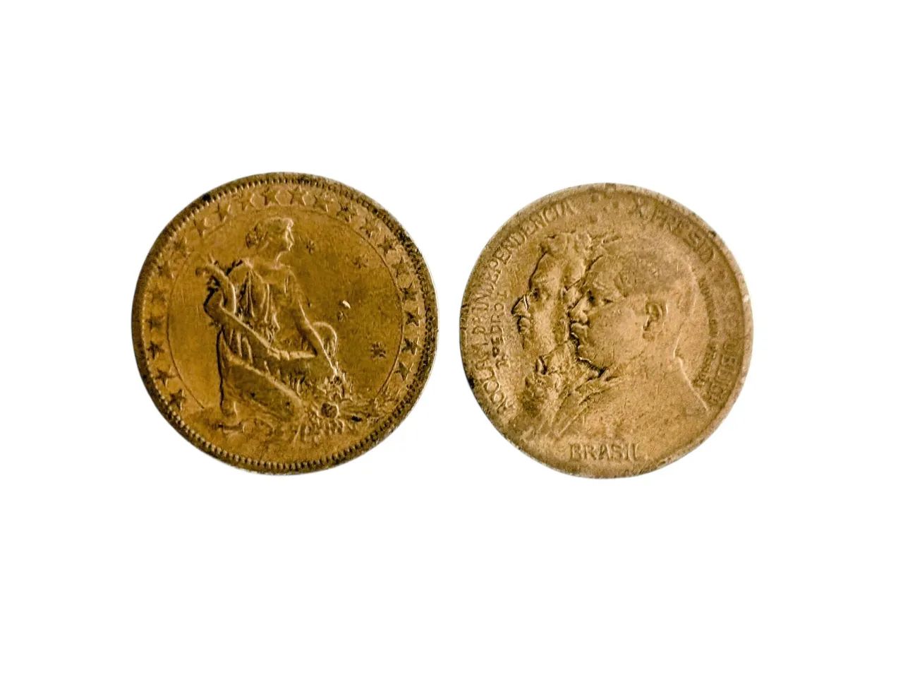 Duas moedas de 1000 réis de 1922 e 1927 - Foto 4