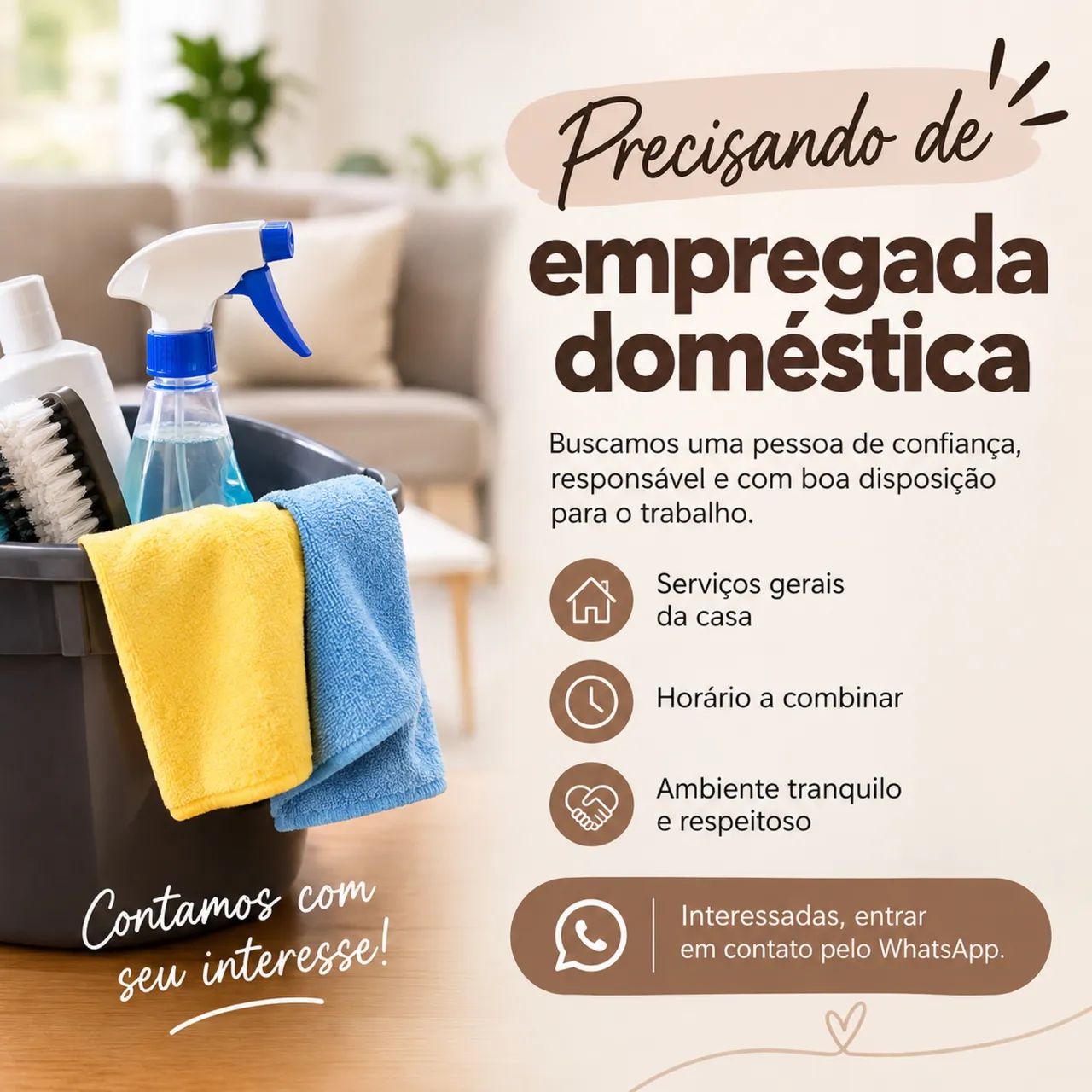 Precisando de empregada doméstica 