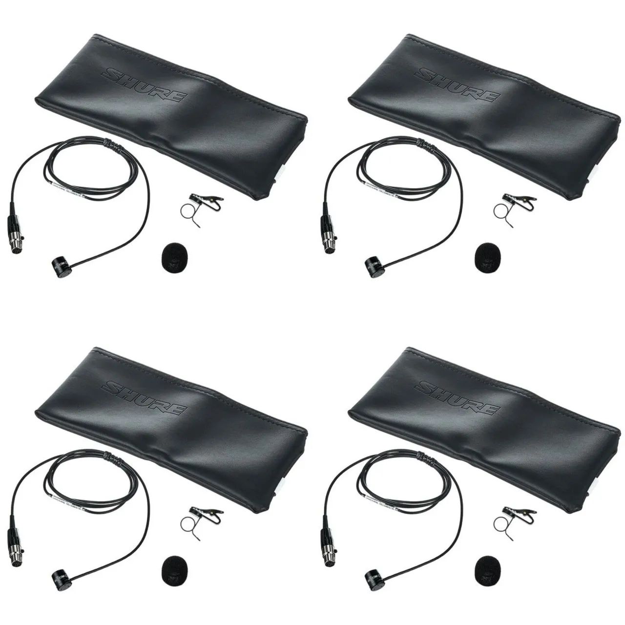 Kit 4 Microfone de Lapela Discreto Profissional Shure WL183M - TA4F - Foto 2
