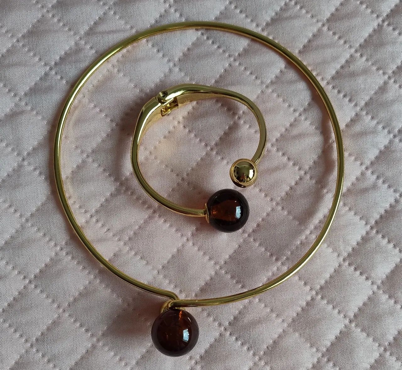 Conjunto Chocker + Bracelete Inspiração Vivara