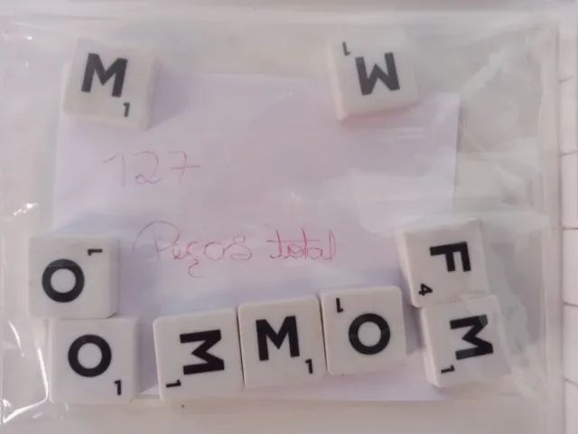 127 Peças de Letras para Jogo de Palavras Tipo Scrabble - Foto 2
