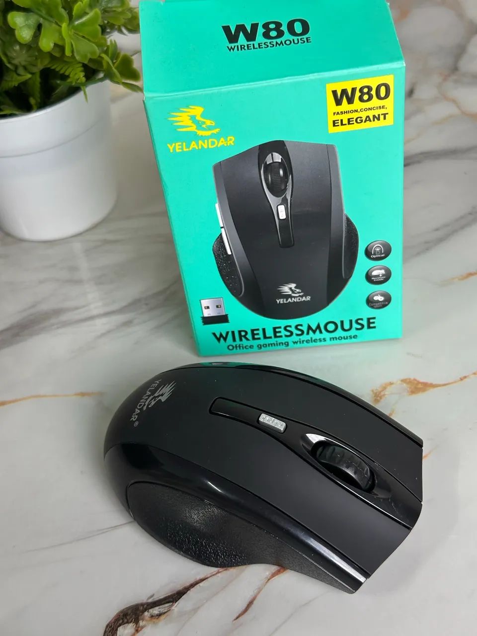 Mouse Sem Fio Yelandar W80 2.4GHz  - Foto 3