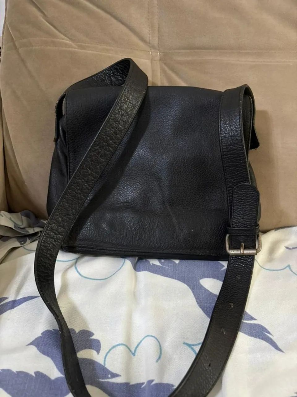 Bolsa crossbody couro legítimo preta - Foto 2