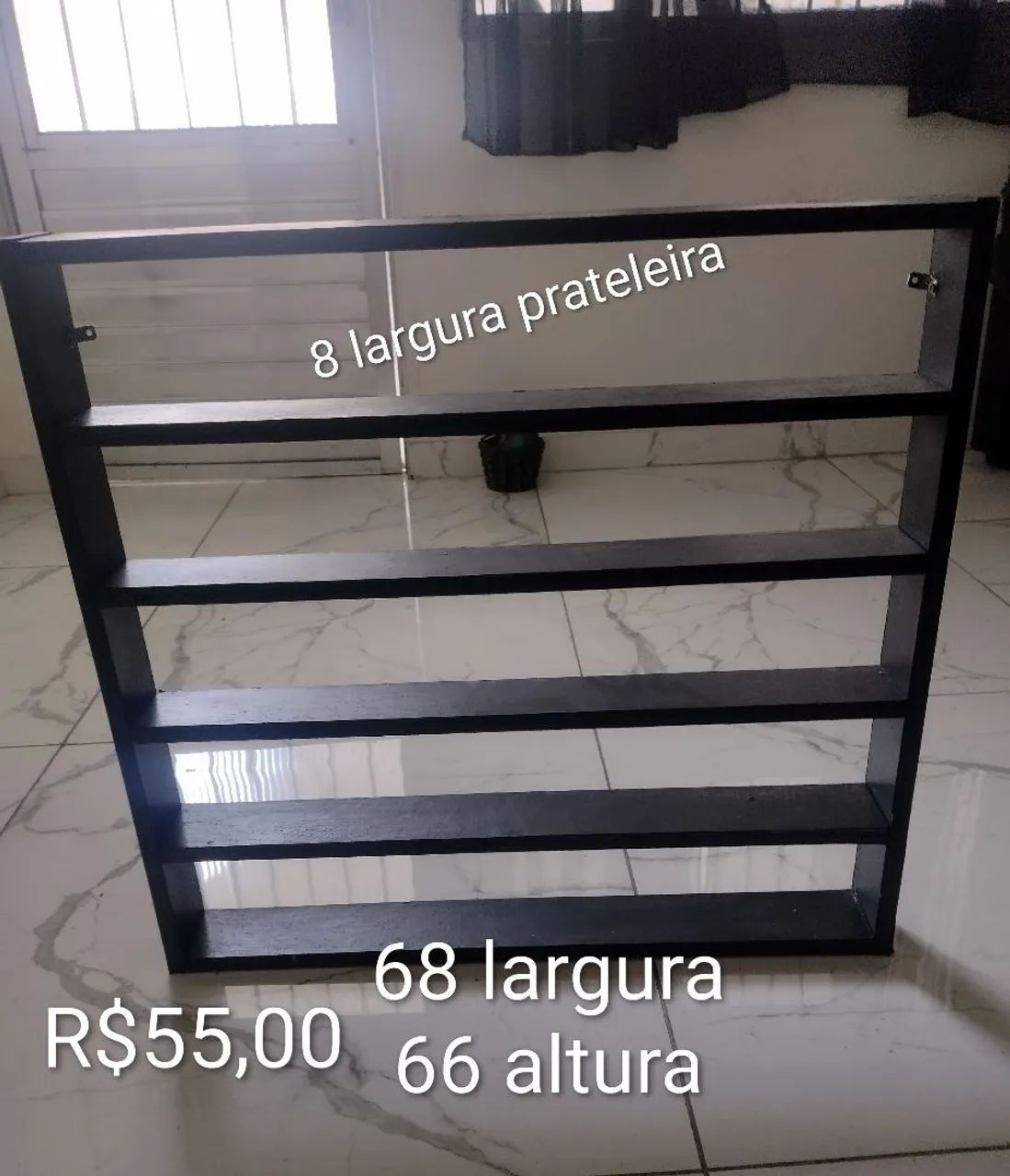 Prateleiras preta 68 x 66