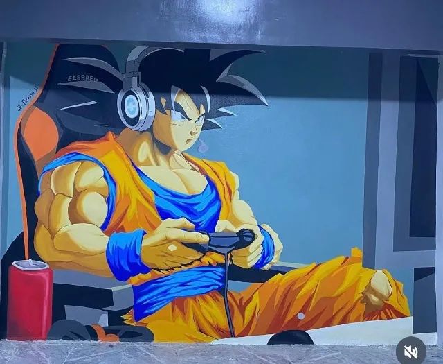 Artes e Grafites em Quarto Gamer