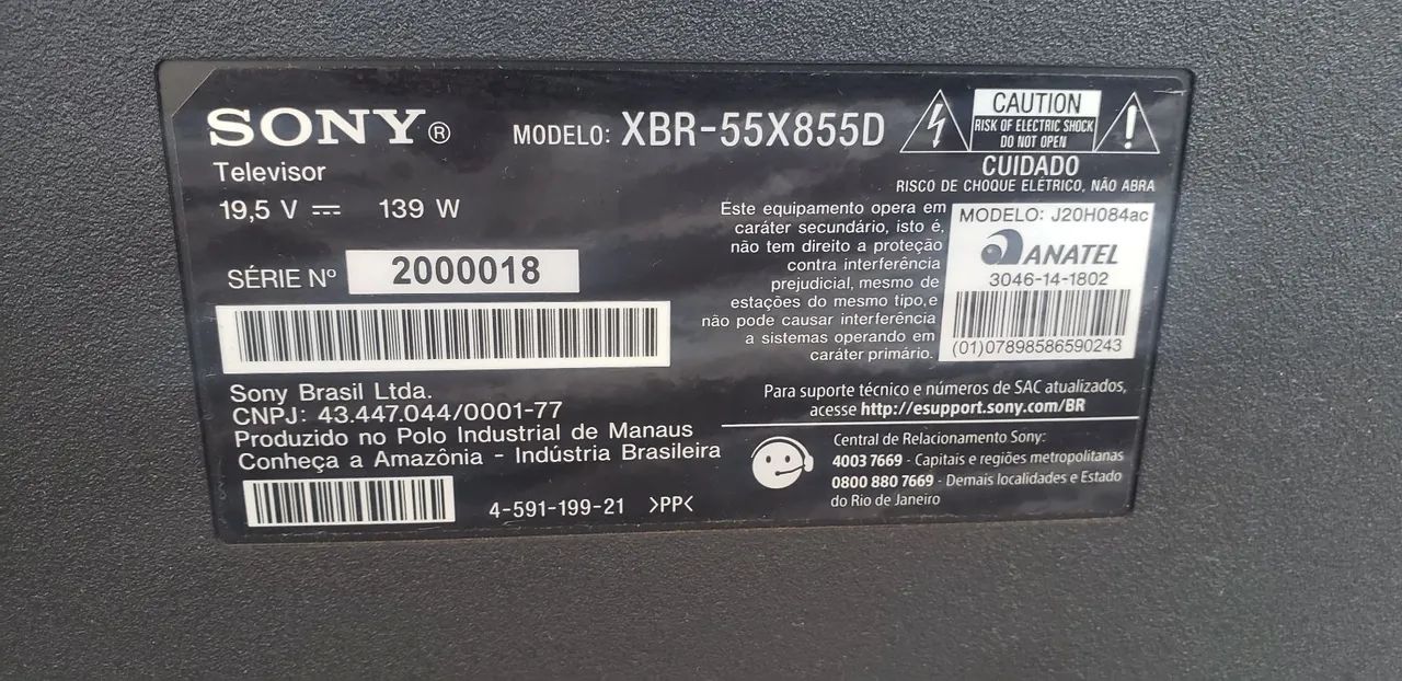 TV SONY ( BRAVIA) - 55 POLEGADAS