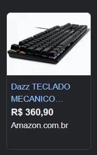 Teclado gamer mecânico dazz eclipse - Foto 2
