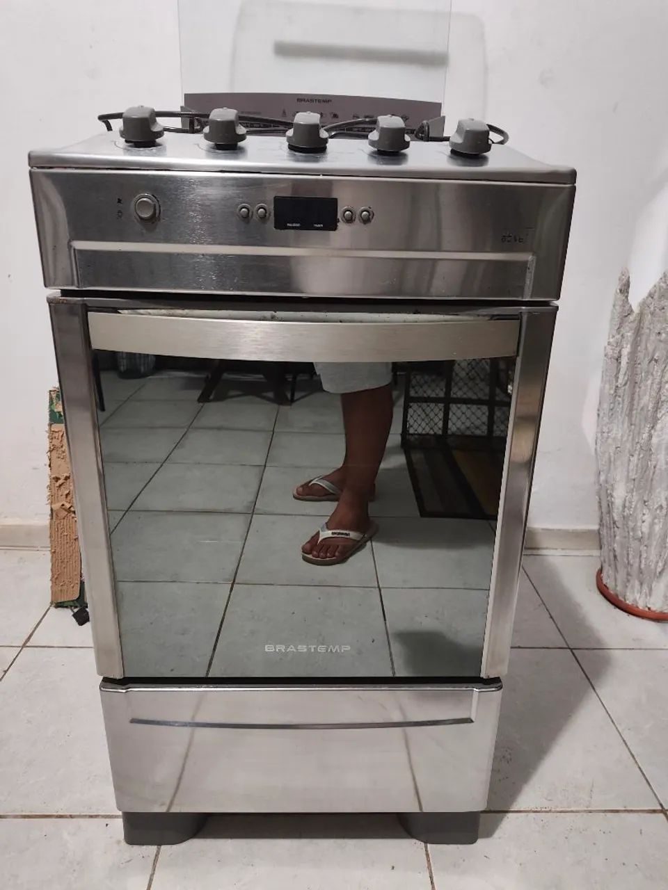 Fogão Inox Brastemp Ative - quatro bocas, automático, timer, perfeito  - Foto 3