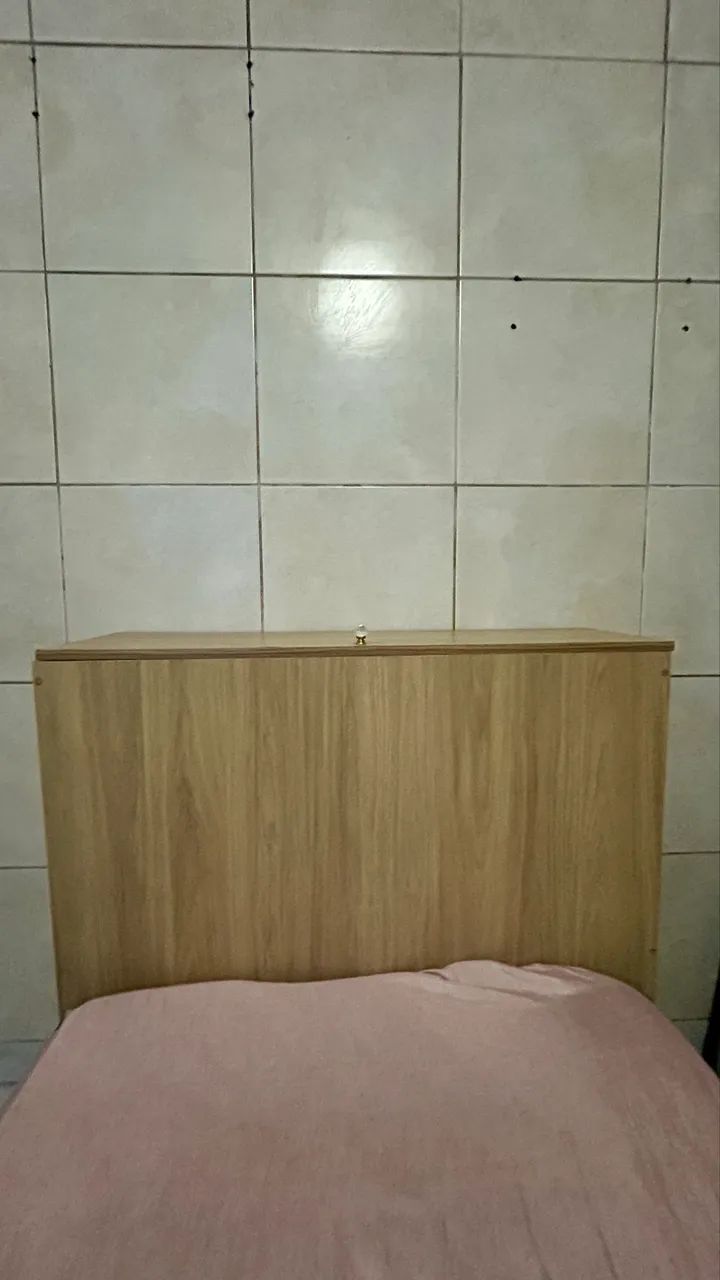 Cama de solteiro e baú em MDF + colchão  - Foto 2