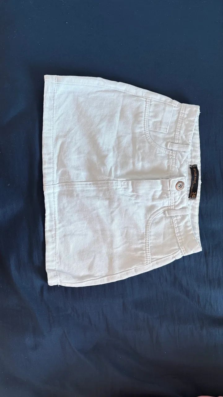 Mini Saia jeans branca  - Foto 2