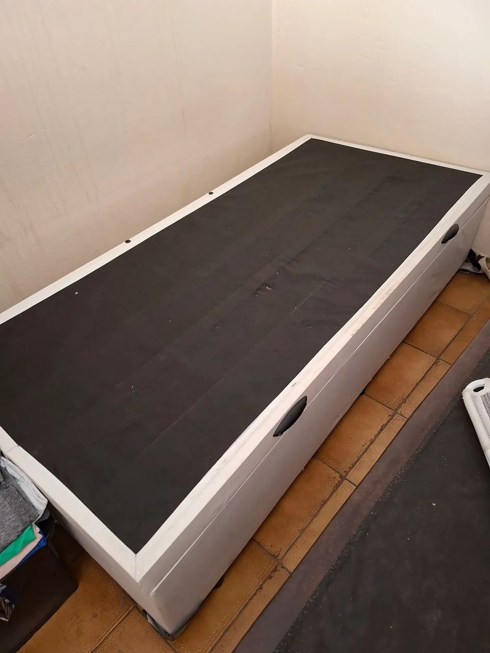 Cama solteiro Baú Courino Branco