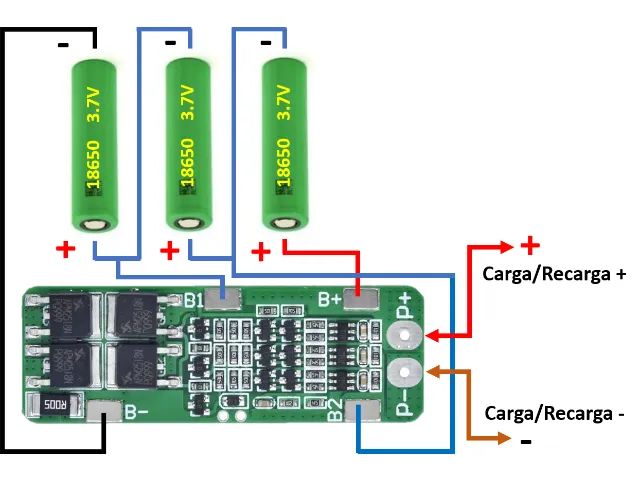 Placa De Proteção Bms 3s 20a 12.6v - Foto 3