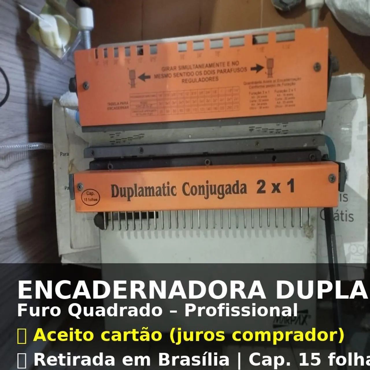 Encadernadora Furo quadrado wire-o - Foto 3