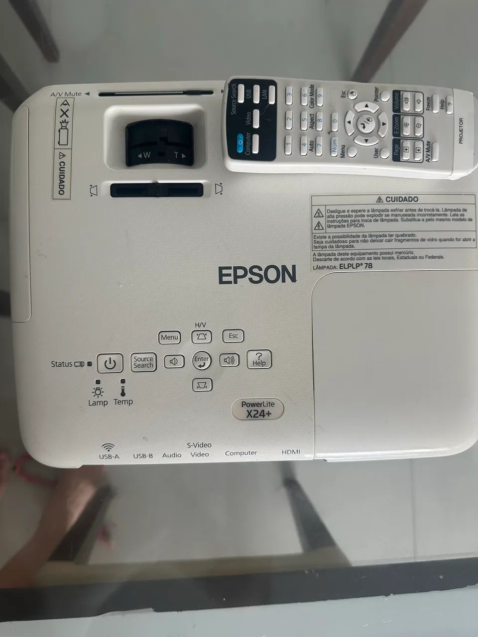 ? PROJETOR EPSON POWERLITE X24+ ? USADO   - Foto 3