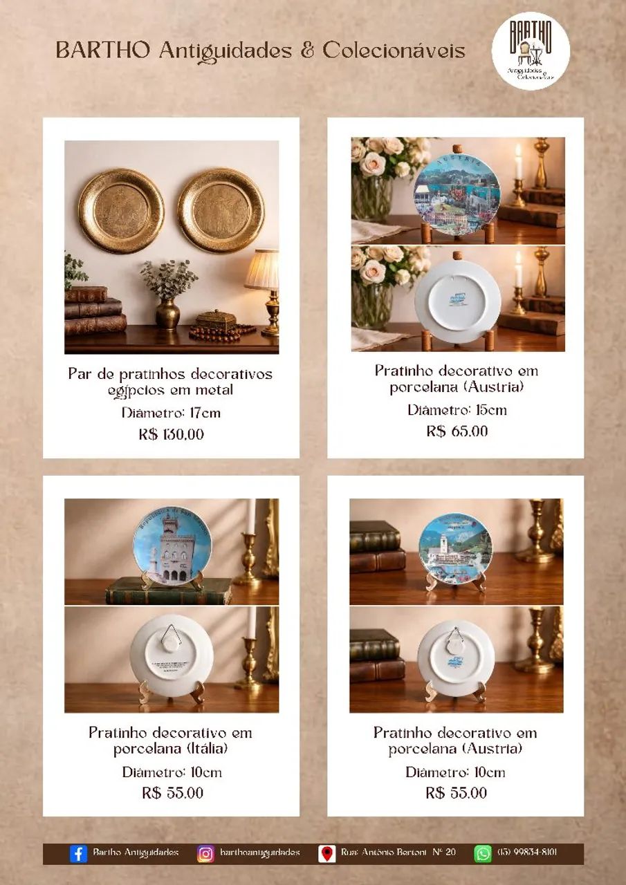 Souvenir pratos decorativos diferenciados.  