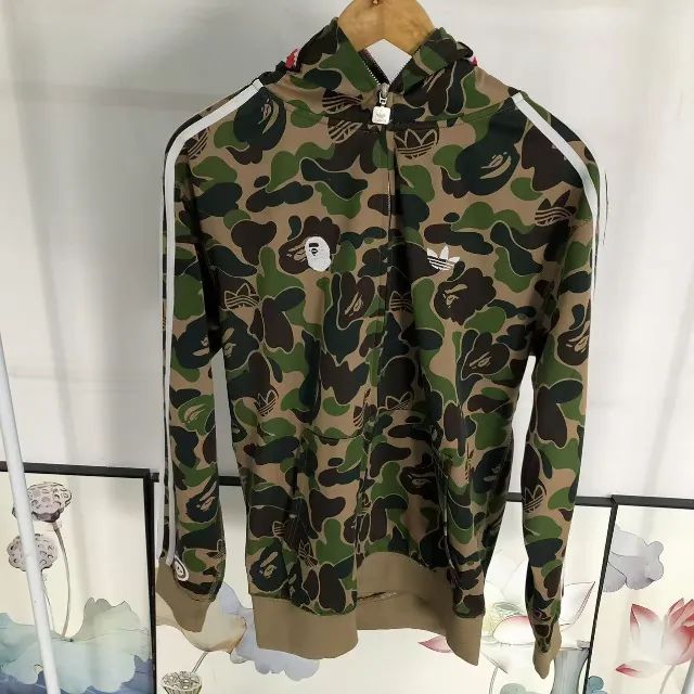 moletom bape x adidas shark camo full zip - Roupas - Cidade