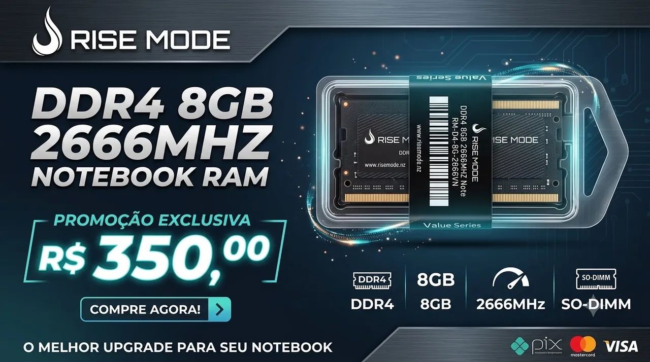 Memória RAM Rise Mode 8GB
