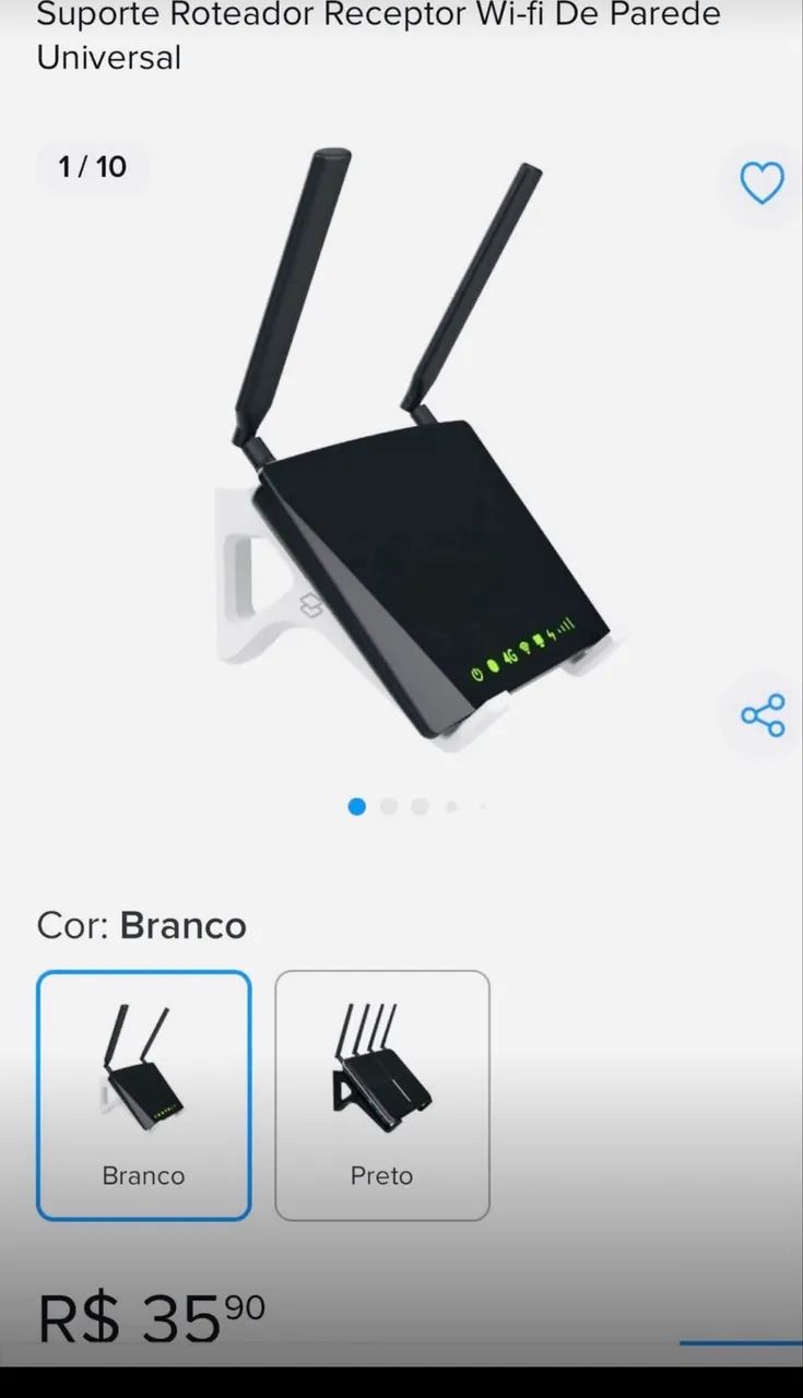 SUPORTE PARA MODEM NA PAREDE
