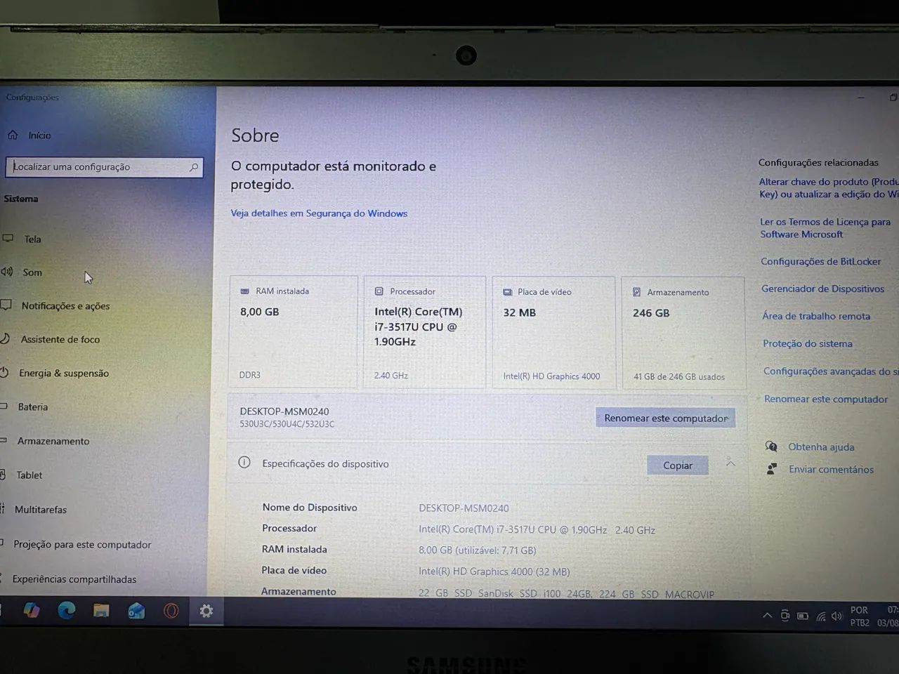 Notebook Samsung i7 - Foto 2