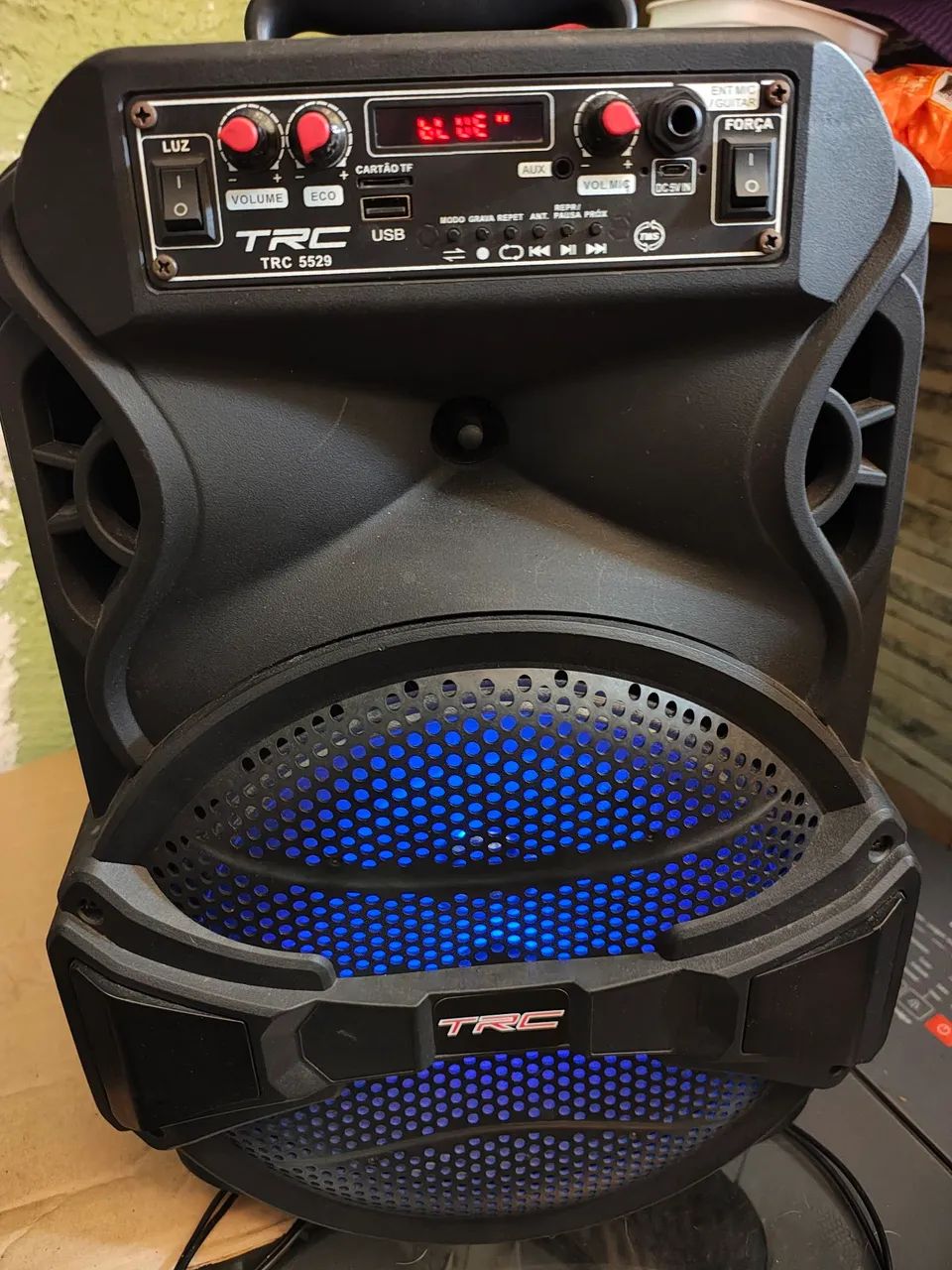 Caixa de Som Amplificada TRC 5529 Bluetooth 290W LED -