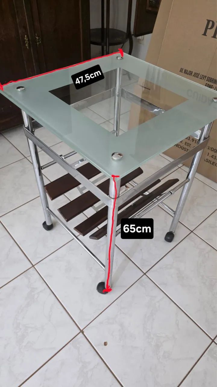 Mesa lateral em vidro  - Foto 3
