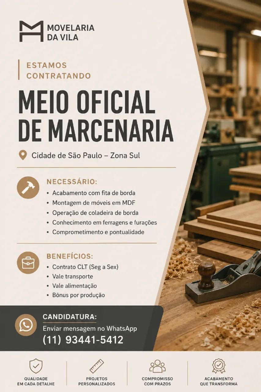 Meio oficial de marcenaria