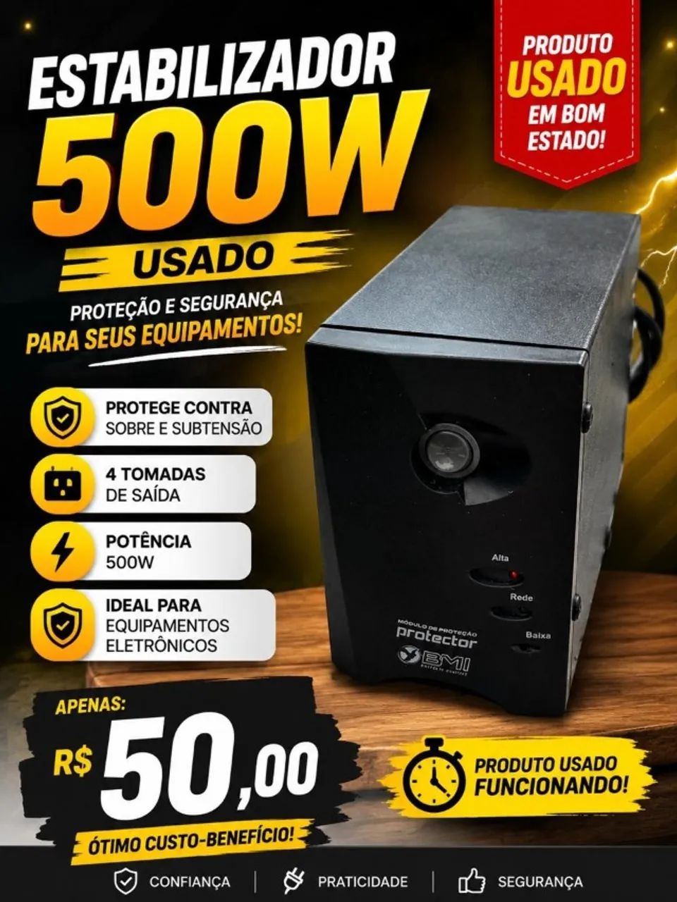 Estabilizador 500W (Usado)