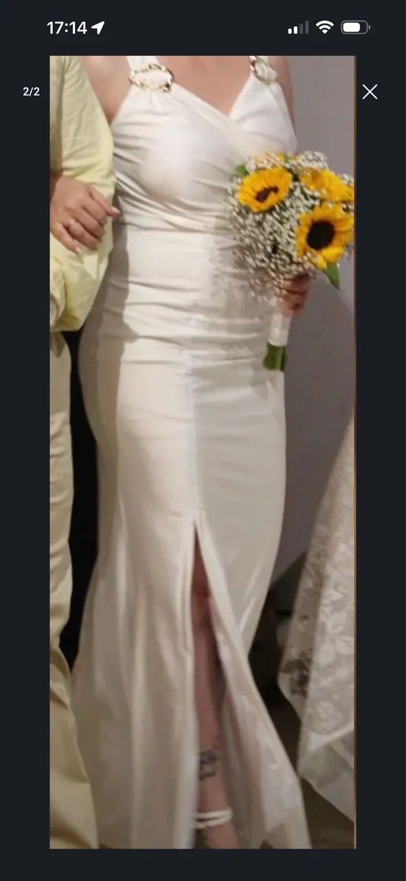 Vestido noiva e sapatos, usado uma única vez!!Não perca a oportunidade!! - Foto 2