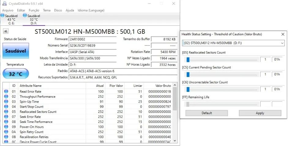 HD Samsung 500GB 2,5 Polegadas, ideal para Notebook, PC Com Windows10 ou formatado testado - Foto 5