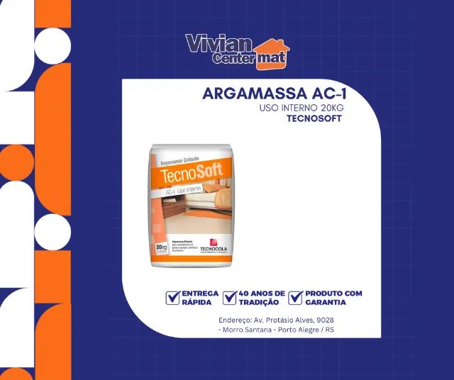 Argamassa Cimento Cola AC-1 20kg Tecnosoft